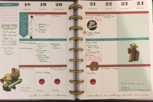 Happy Planner layout- Yoda